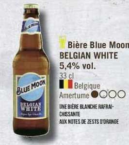 bière blue moon belgian white 5.4% vol.