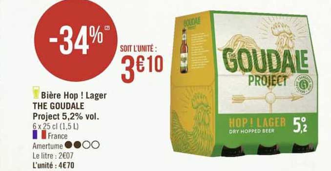 bière hop ! lager the goudale project 5.2% vol.