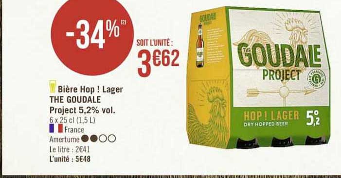 bière hop ! lager the goudale project 5.2% vol.