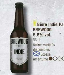 bière indie pa brewdog 5.6% vol.