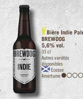 bière indie pale brewdog 5.6% vol.
