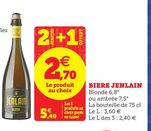 Bière Jenlain 2 Achetés + 1 Offert