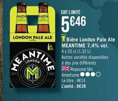 bière london pale ale meantime 7.4% vol.
