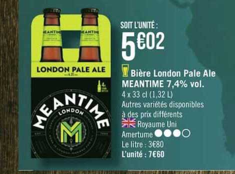 bière london pale ale meantime 7.4% vol.