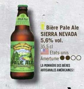 bière pale ale sierra nevada 5.6% vol.