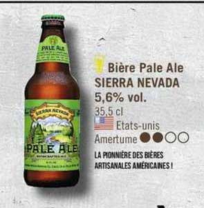 bière pale ale sierra nevada 5.6% vol.