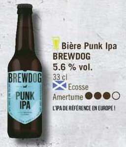 bière punk ipa brewdog 5.6% vol.