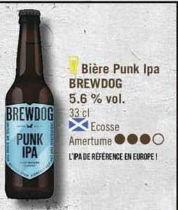 bière punk ipa brewdog 5.6% vol.