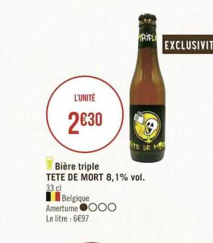 bière triple tête de mort 8.1% vol.