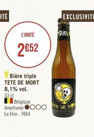 bière triple tête de mort 8.1% vol.