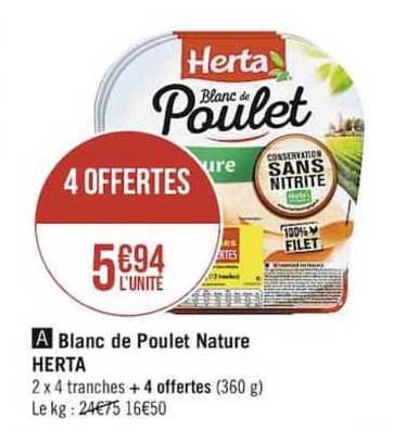 Blanc De Poulet Nature Herta