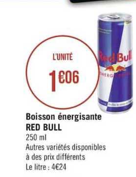boisson énergisante red bull