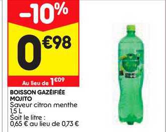 boisson gazéifiée mojito
