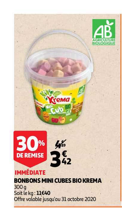 Bonbons Mini Cubes Bio Krema