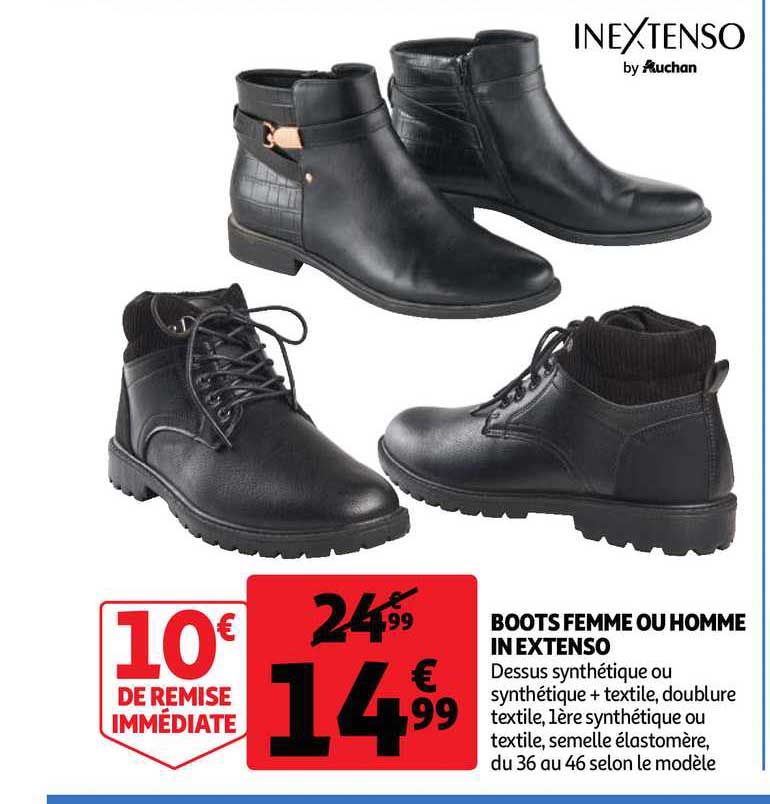 boots femme ou homme in extenso