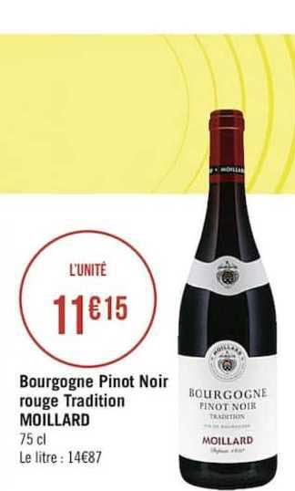 bourgogne pinot noir rouge tradition moillard
