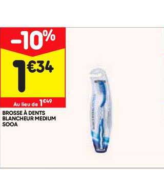 brosse à dents blancheur medium sooa