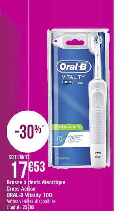 brosse à dents électrique cross action oral b vitality 100