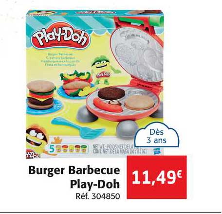 burger barbecue play doh