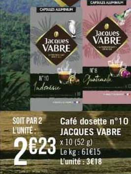 café dosette n°10 jacques vabre