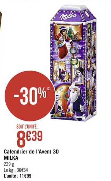 Calendrier De L'avent 3d Milka