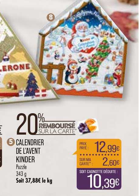 calendrier de l'avent kinder