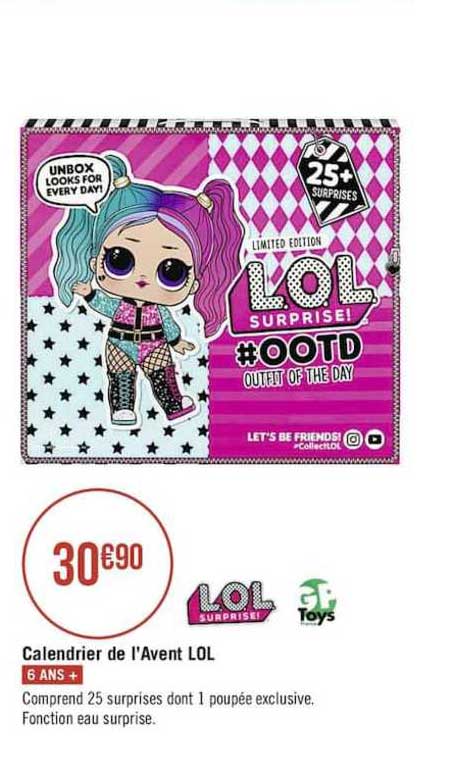 calendrier de l'avent lol