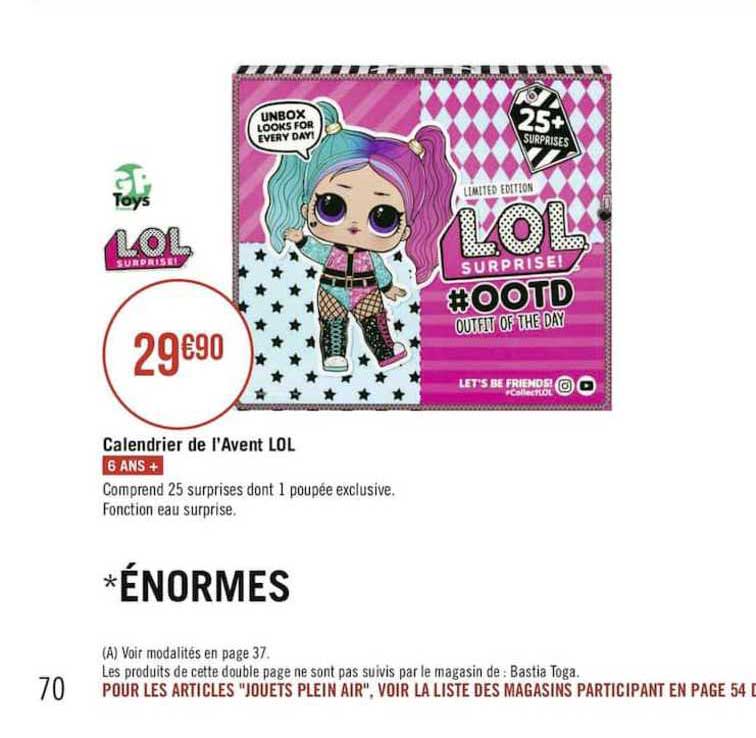 calendrier de l'avent lol