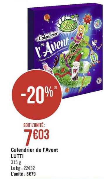 calendrier de l'avent lutti