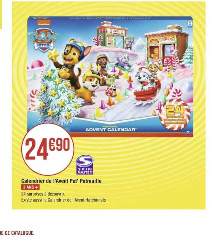 calendrier de l'avent pat' patrouille