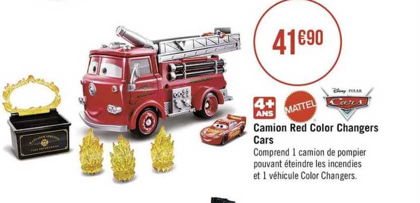 camion red color changers cars