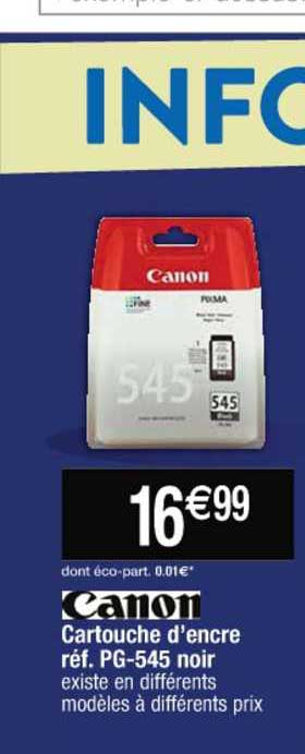 canon cartouche d'encre réf. pg 545 noir