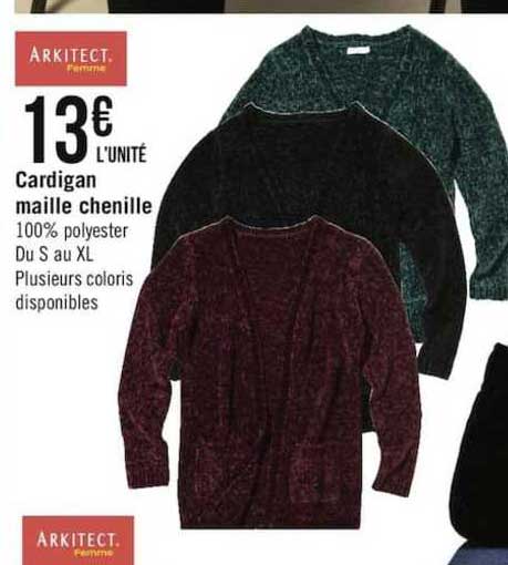 cardigan maille chenille arkitect