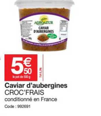 caviar d'aubergines corc'frais