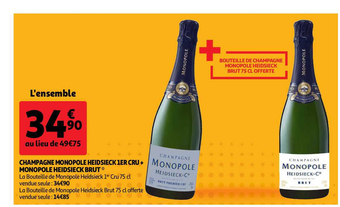 champagne monopole heidsieck 1er cru+ monopole heidsieck brut