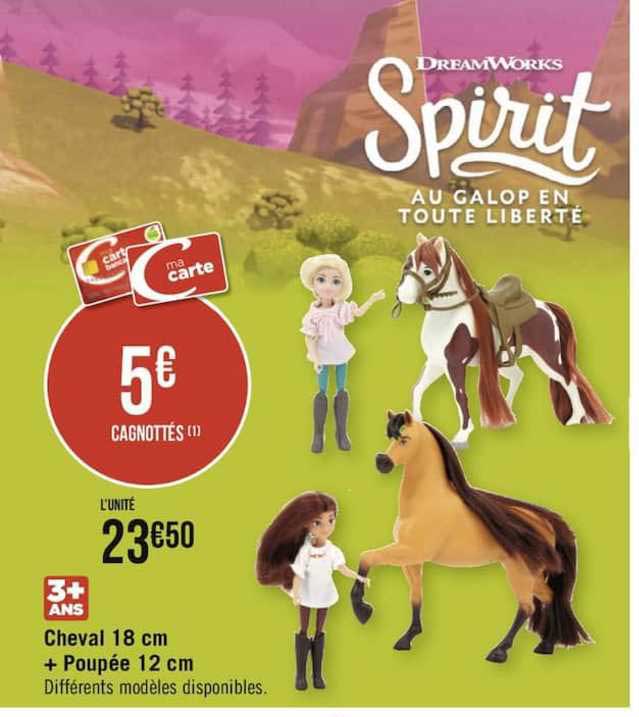 Cheval 18 Cm + Poupée 12 Cm