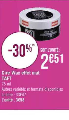 cire wax effet mat taft