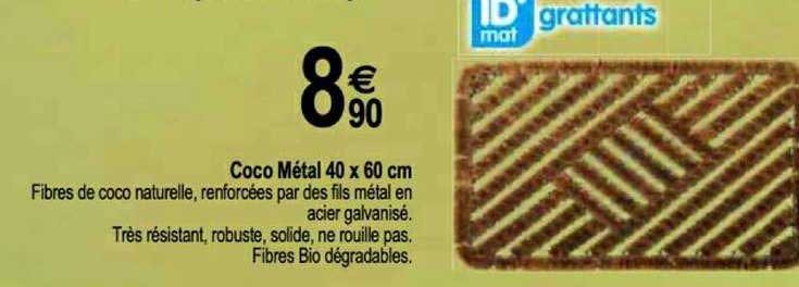 coco métal 40 x 60 cm id mat grattants