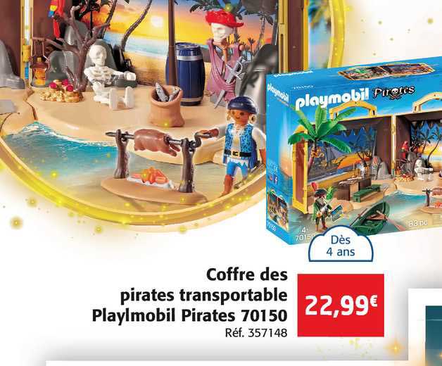 coffre des pirates transportables playmobil pirates 70150