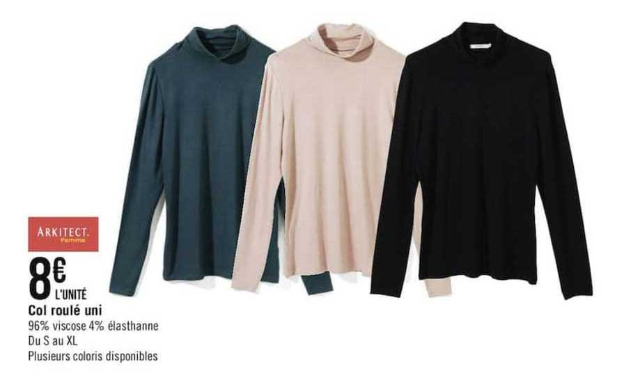 col roulé uni arkitect