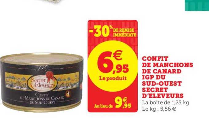 Confit De Manchois De Canard Igp Du Sud Ouest Secret D'éleveurs -30% De Remise Immédiate