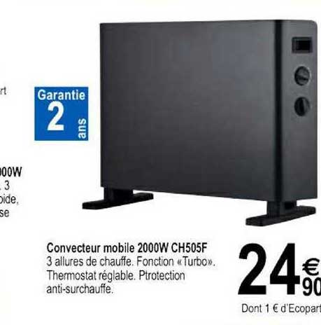 convecteur mobile 2000w ch505f