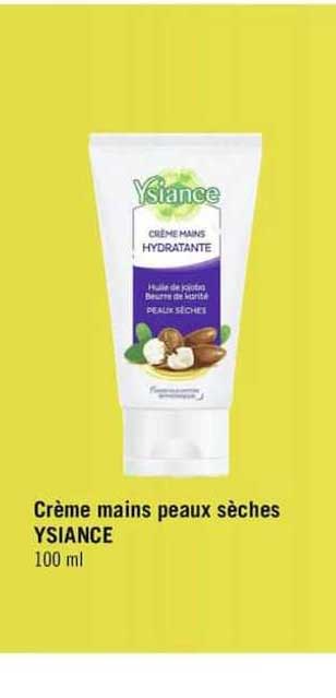 crème mains peaux sèches ysiance