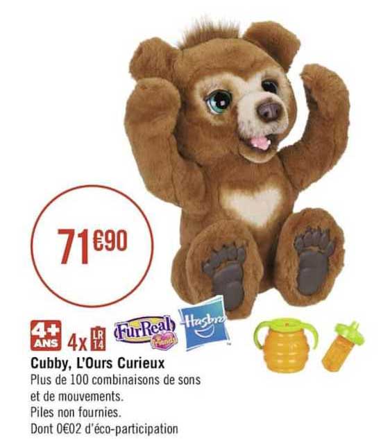 cubby l'ours curieux furreal