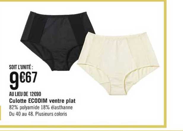 culotte ecodim ventre plat