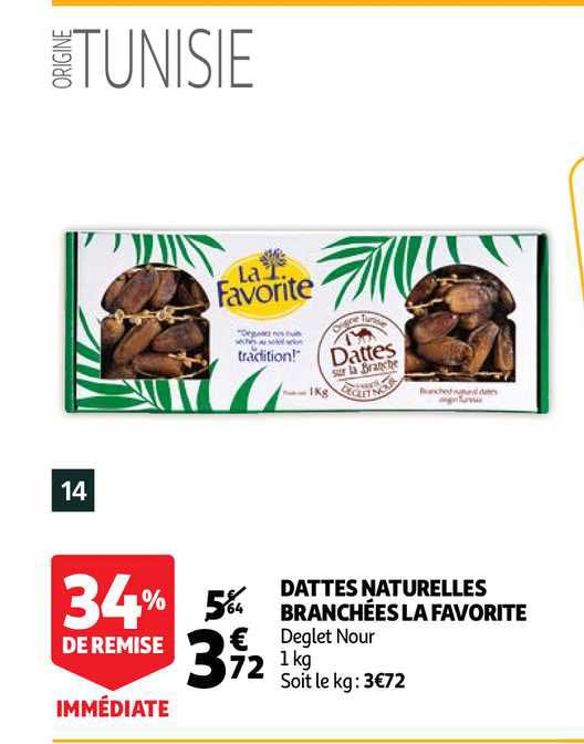 dattes naturelles branchées la favorite