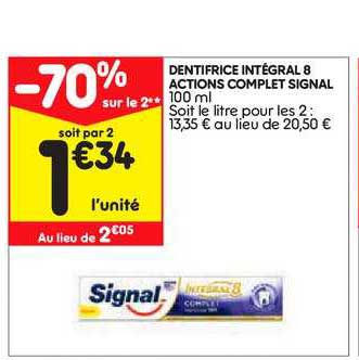dentifrice intégral 8 actions complet signal