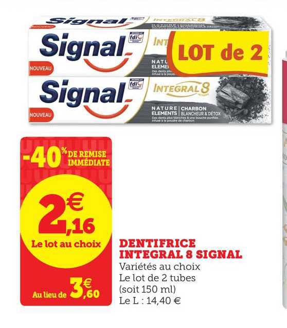 Dentifrice Integral 8 Signal -40% De Remise Immédiate