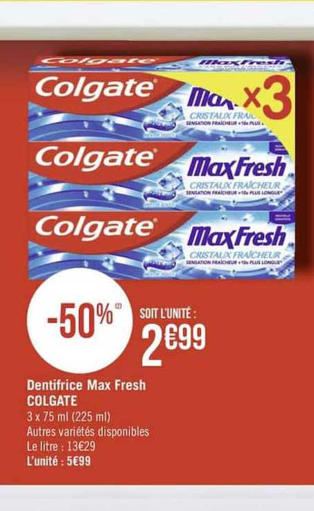 Dentifrice Max Fresh Colgate