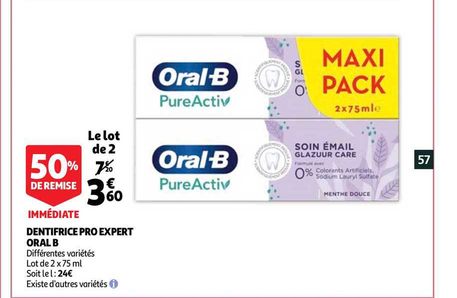 dentifrice pro expert oral b